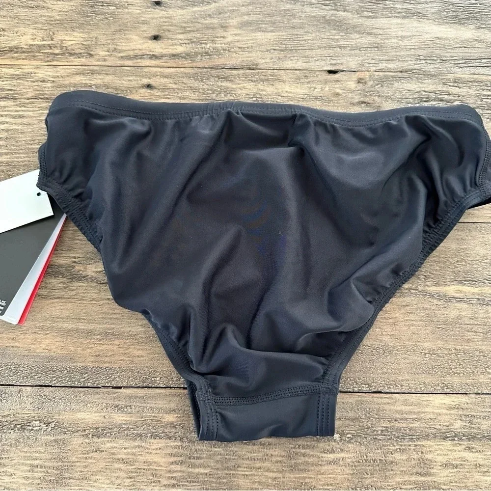 NWT TYR Mens 30 Small Black Tyreco Swim Brief Swimsuit Water Polo Drawstring New